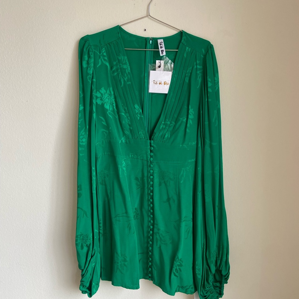 Rat and Boa Isabella Dress in Green (Size: XXL, New with Tags)